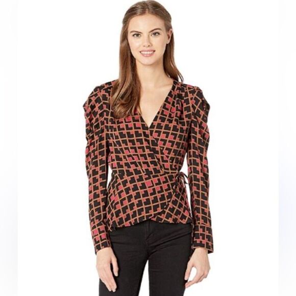 BCBGMaxAzria • Surplice Blouse Long Sleeve - Picture 2 of 6